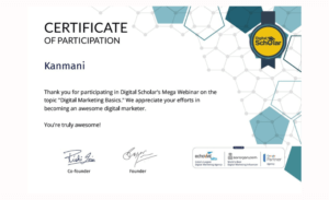 Kanmani Kirubakaran-Digital Scholar-Digital Marketing Basics