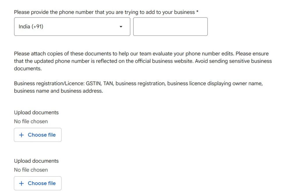 Google Business Profile Documents